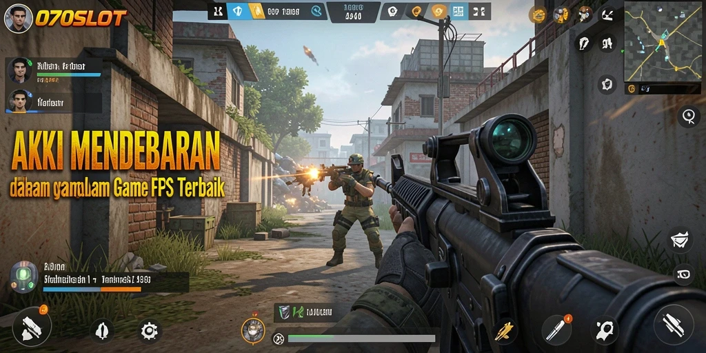 Tampilan gameplay mendebarkan di 070SLOT dengan aksi tembak-menembak intens.