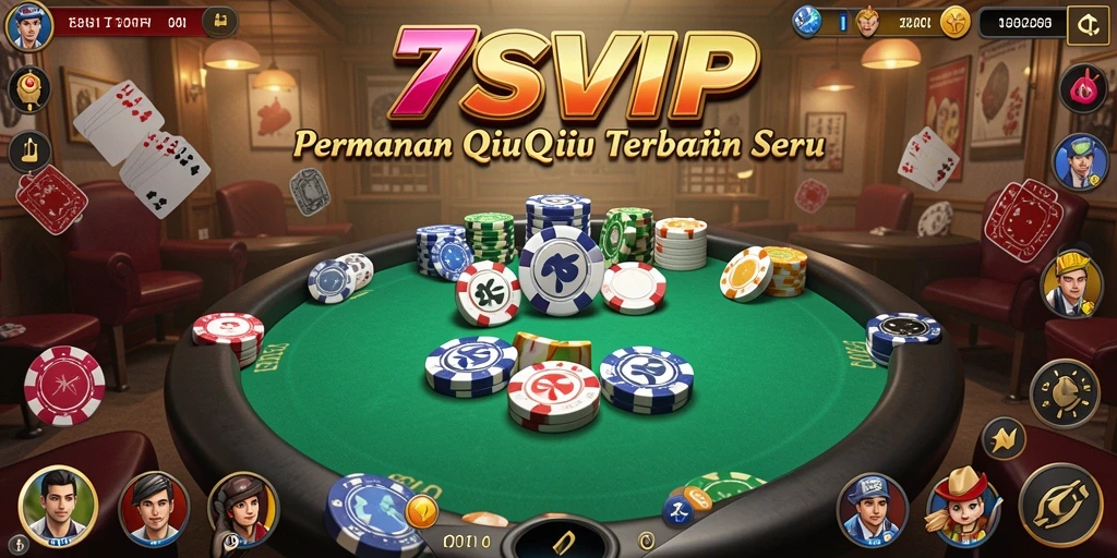 Tampilan permainan QiuQiu yang menarik di 7SVIP.