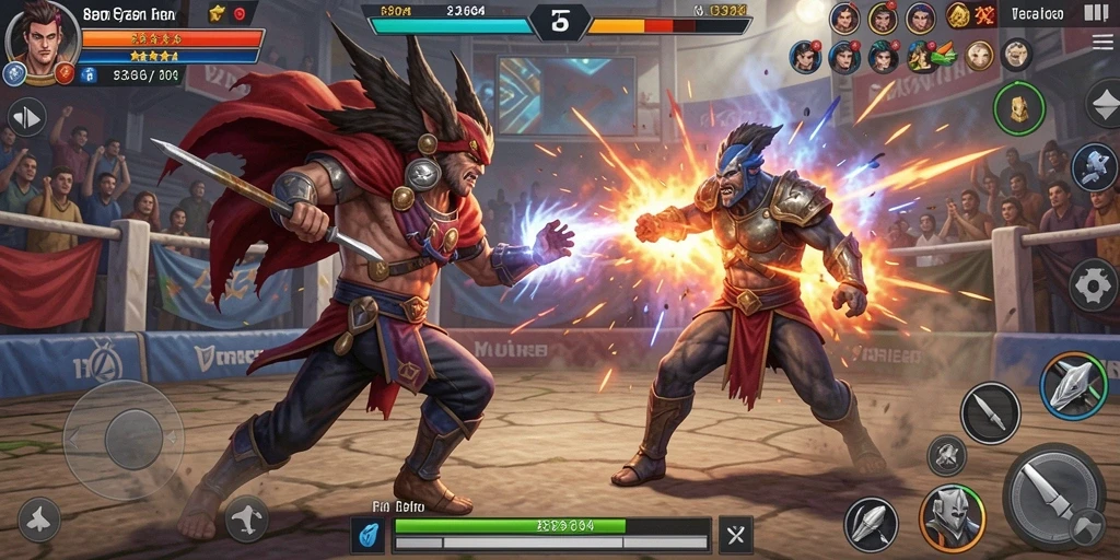 Screenshot menampilkan aksi menegangkan dalam game Fighting 8364.
