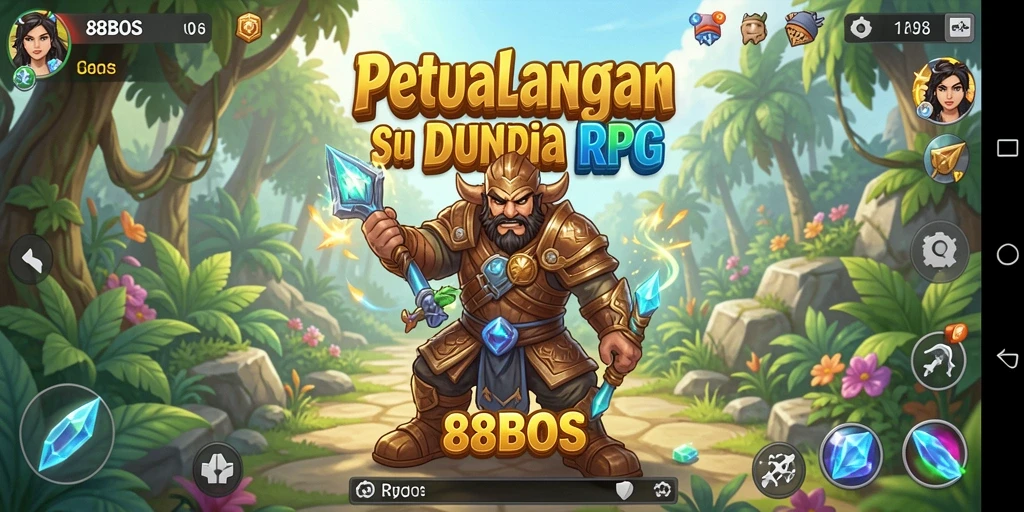 Tampilan gameplay seru di dunia RPG 88BOS.