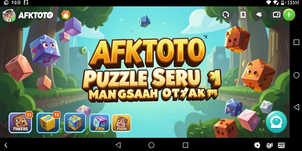 Screenshot gameplay AFKTOTO menampilkan tantangan Puzzle kreatif.