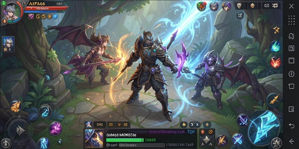 Gameplay AIFA66 menampilkan pertempuran epik di dunia MMORPG.