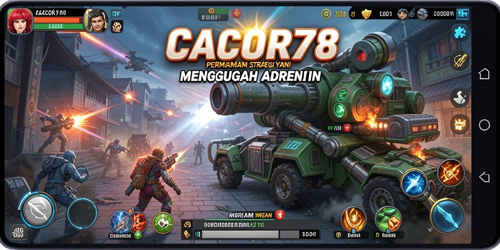 Tangkapan layar utama CACOR78 menampilkan pertempuran strategis yang mendebarkan.