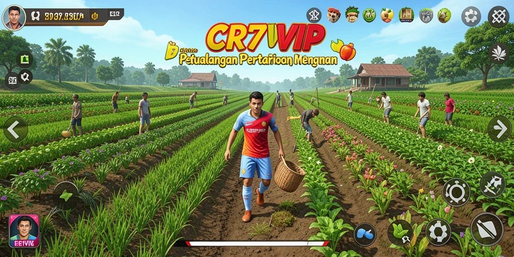 Tangkapan layar utama CR7VIP menampilkan gameplay pertanian yang menarik.