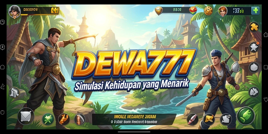 Tampilan gameplay menarik dari DEWA777 yang menampilkan kehidupan virtual.