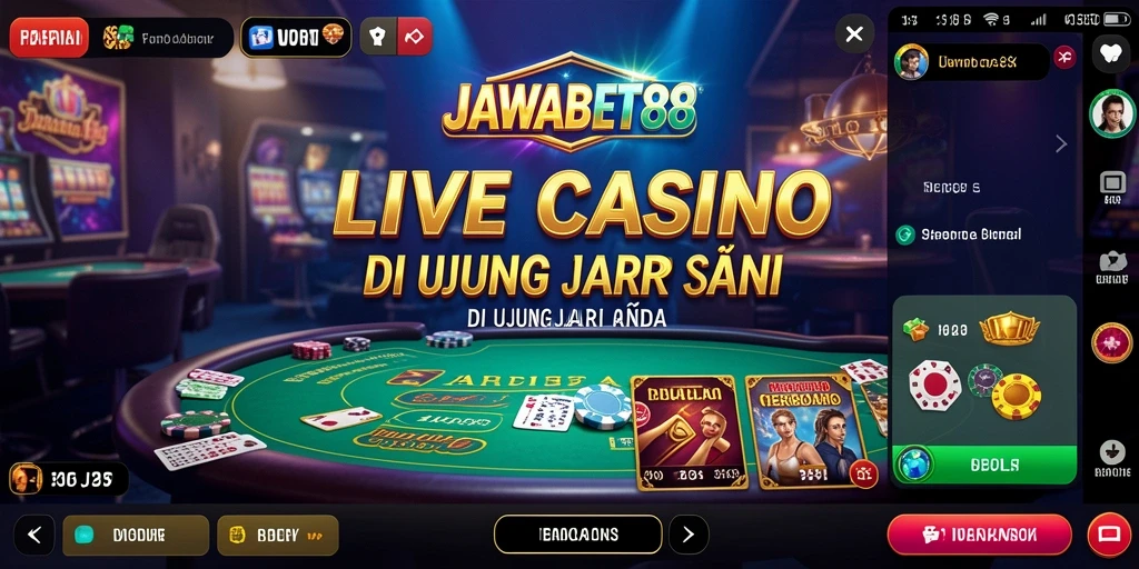 Tampilan gameplay Live Casino yang seru di JAWABET88.