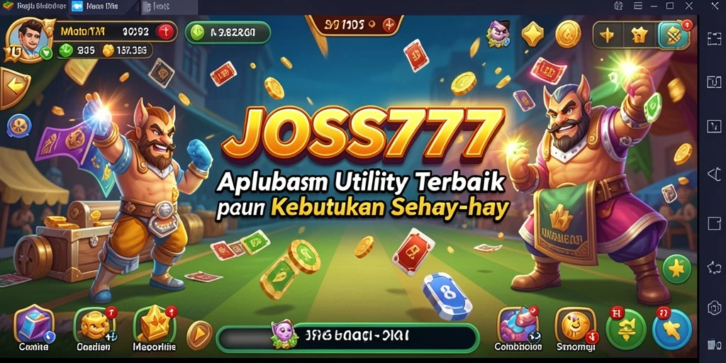 Tampilan antarmuka JOSS777 yang bersih dan modern untuk aplikasi Utility.