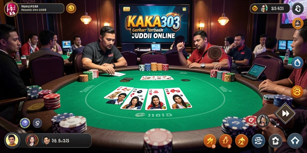 Screenshot KAKA303 menampilkan aksi seru permainan Poker langsung.
