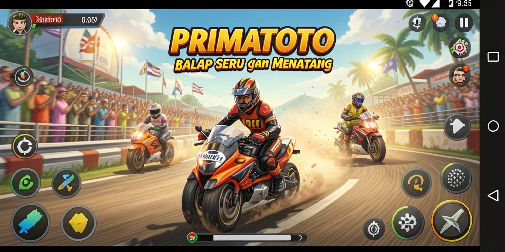 Tangkapan layar utama dari gameplay PRIMATOTO yang mendebarkan.