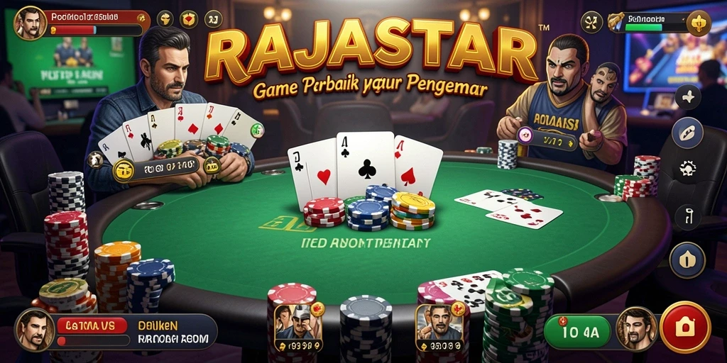 Tampilan gameplay Poker yang menarik dan kompetitif.
