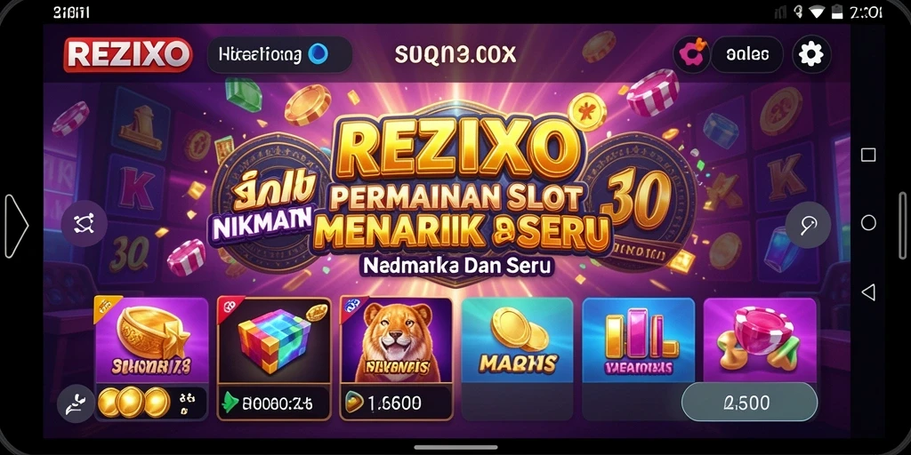 Tampilan menarik dari gameplay Slot di REZIXO yang penuh warna.