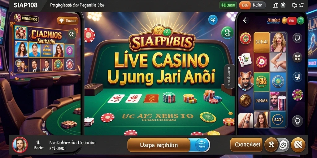 Screenshot gameplay Live Casino SIAP108 yang menampilkan dealer profesional.