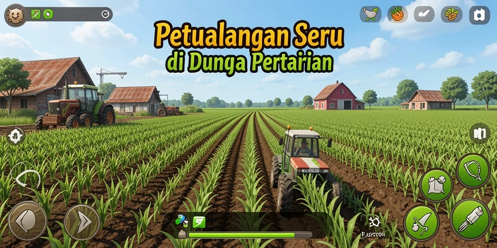 Tampilan menarik dari gameplay SOLOTOTO yang penuh warna dan aktivitas pertanian.