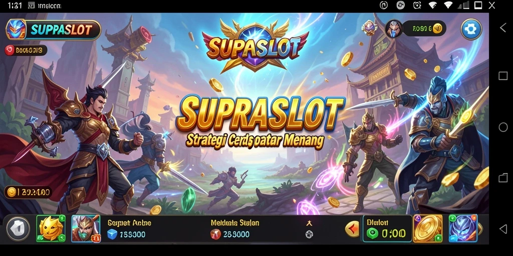 Screenshot gameplay SUPRASLOT menunjukkan strategi yang menegangkan.
