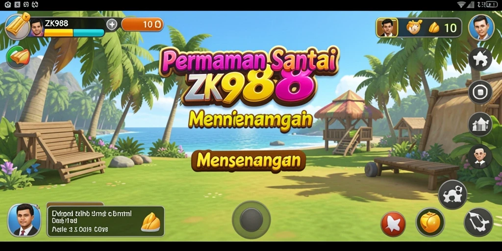 Tangkapan layar dari gameplay menarik ZK988 yang penuh warna.